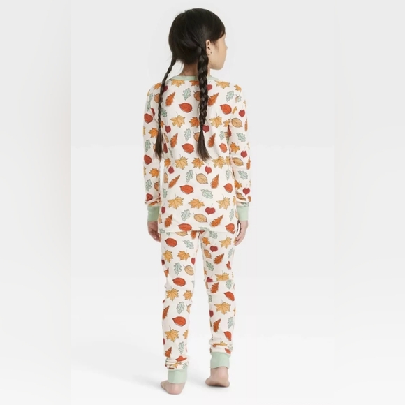 NWT! Kid's Unisex Hyde & EEK! Boutique Fall Leaf Print Matching Pajama Set - Picture 2 of 6